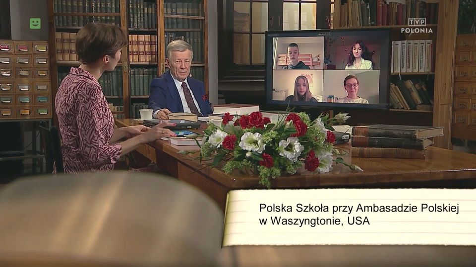 Słownik polsko@polski – uczestnictwo w programie uczniów Szkoły Polskiej w Waszyngtonie.