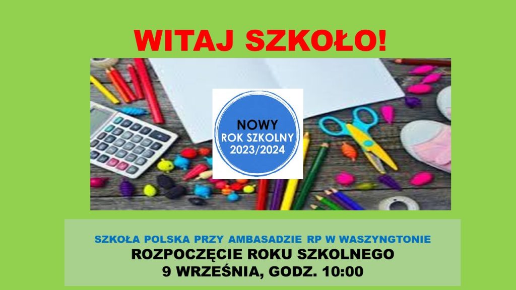 Rozpoczęcie roku szkolnego 2023/2024.