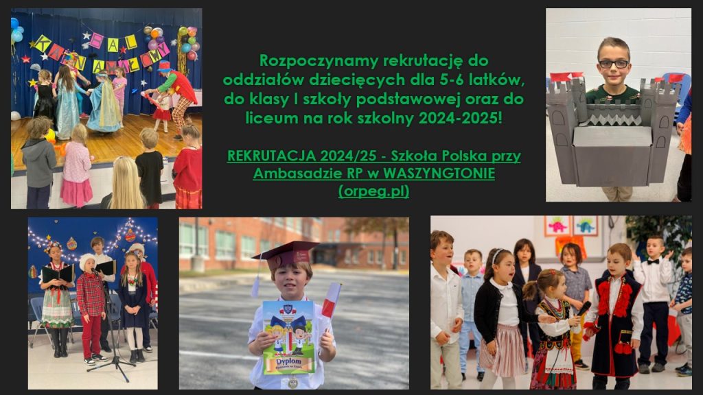 REKRUTACJA NA ROK SZKOLNY 2024/25