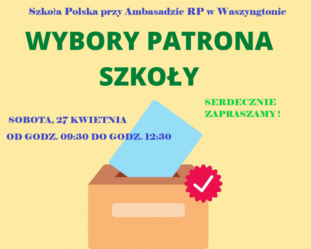 WYBORY PATRONA SZKOŁY!