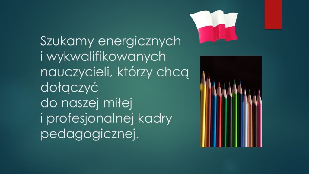 Zatrudnimy nauczycieli!