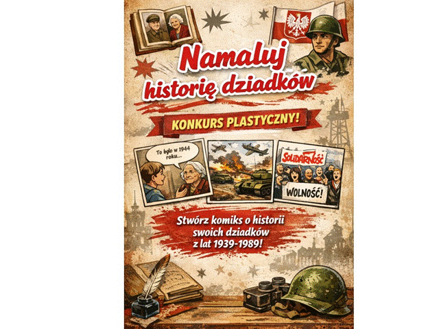 📢 Konkurs historyczno-plastyczny „Namaluj historię dziadków”