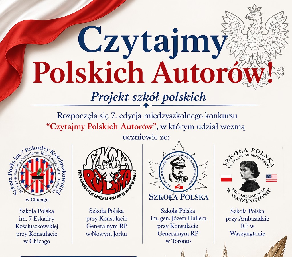 Czytajmy Polskich Autorów – 7. edycja międzyszkolnego konkursu dla uczniów szkół polskich za granicą.